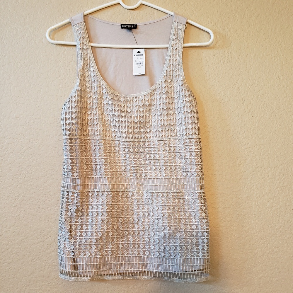 NWT Express Patterned Tank Top Sleeveless Blouse